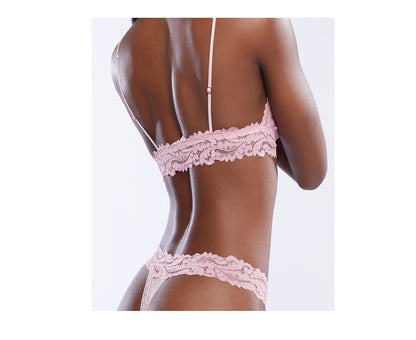 2 Piece Lingerie Set Lace Transparent Bra Set Dot Mesh Bralette Push Up Brassiere T Back Panties Sets Backless V Neck Bra The Clothing Company Sydney