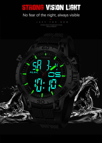 Foxbox Sport Mens Watches Top Brand Luxury Dual Display Quartz Watch For Men Military Waterproof Digital Electronic Watch The Clothing Company Sydney