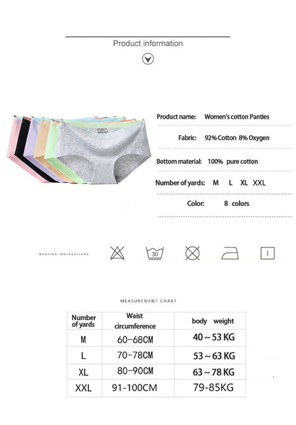 8 Pack Briefs for Women fashion panties Solid seamless underpants  panties cotton underwear knickers Briefs The Clothing Company Sydney