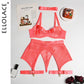 Four-Piece Set Erotic Lingerie Transparent Bra Kit Push Up See Through Lace Mesh Seamless Underwear Garters The Clothing Company Sydney