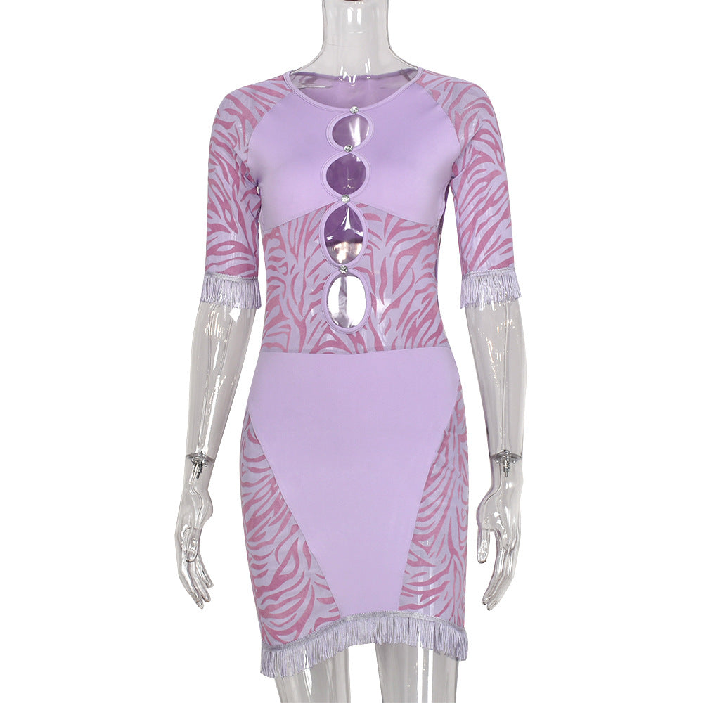 Cut Out Zebra Mesh Transparent Mini Dress Beach Holiday Party Club Prom Night Bodycon Pencil Dress The Clothing Company Sydney