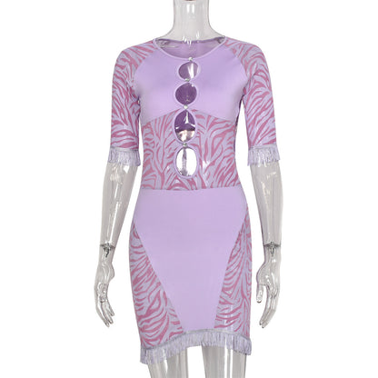 Cut Out Zebra Mesh Transparent Mini Dress Beach Holiday Party Club Prom Night Bodycon Pencil Dress The Clothing Company Sydney