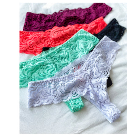 Lace Low-waist Briefs Breathable Embroidery Underwear Transparent Panties G String Underpant Lingerie The Clothing Company Sydney