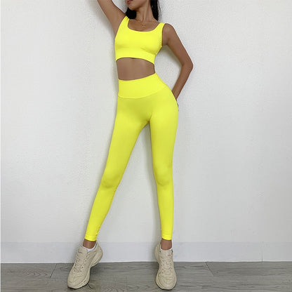 2 Pieces Seamless Fitness Yoga Suit Gym Push Up Clothes Workout Sport Set Padded Sports Bra High Waist Legging Sportswear The Clothing Company Sydney