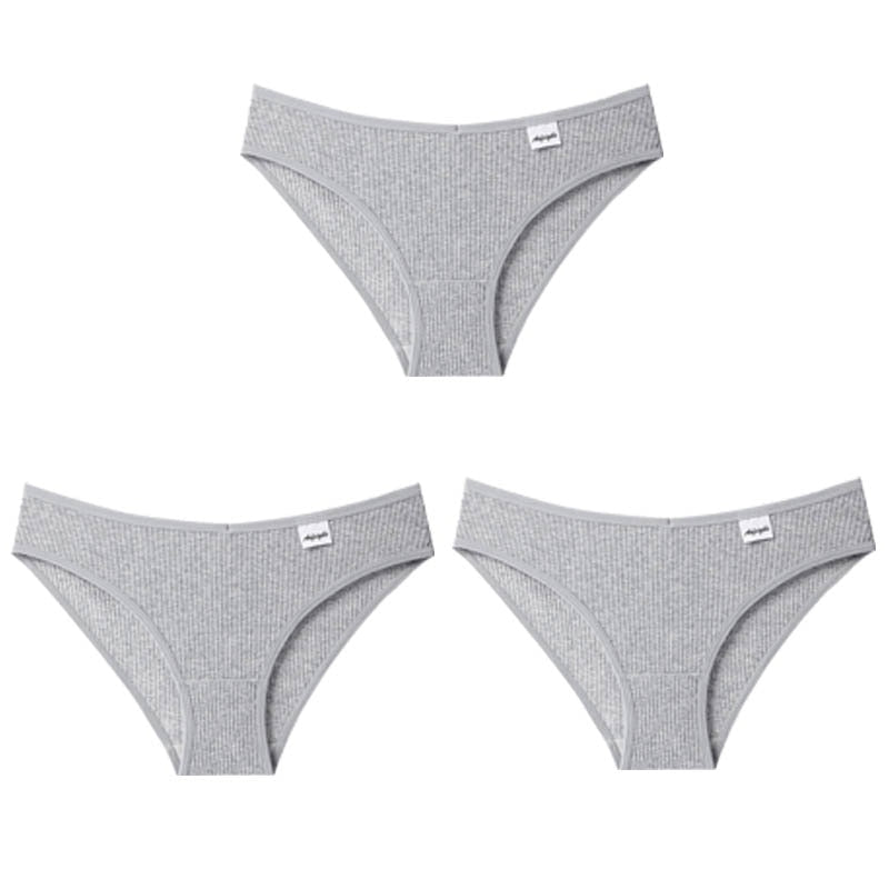 Panties Striped Cotton Underwear Solid Color Briefs Low-Rise Soft Panty Women Underpants Female Lingerie The Clothing Company Sydney