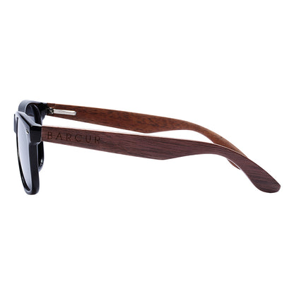 Designer Black Walnut Wood Polarized Sunglasses Men Glasses UV400 Protection Eyewear The Clothing Company Sydney