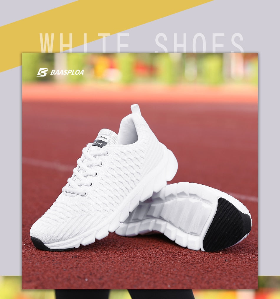 Women's Sneaker Fitness Shoes Lace up Non-Slip Soft Tennis Shoes Lace-up Lightweight Jogging Walking Breathable Sneakers The Clothing Company Sydney