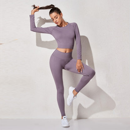 2 Piece High Waist Sports Legging Gym Women's sportswear Seamless Fitness Yoga Suit High Stretchy Workout Padded Sports Bra Leggings Set The Clothing Company Sydney