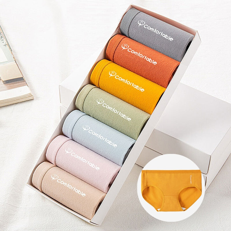 7pcs/Set Women's Solid Color V-Shaped Waist Comfortable Breathable