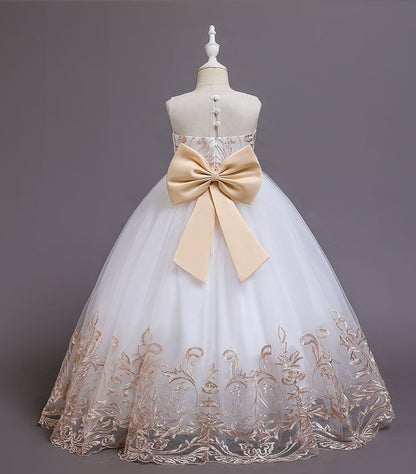 Puffy Tulle Lace Flower Girl Dress Costume Children Bride Ball Gown Princess Dress for Girl Wedding Party Dresses The Clothing Company Sydney