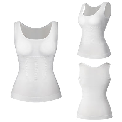 Women's Padded Shapewear Camisole Body Shaper Compression Shirt With Pads Waist Trainer Tummy Control Tank Tops Seamless Corset The Clothing Company Sydney