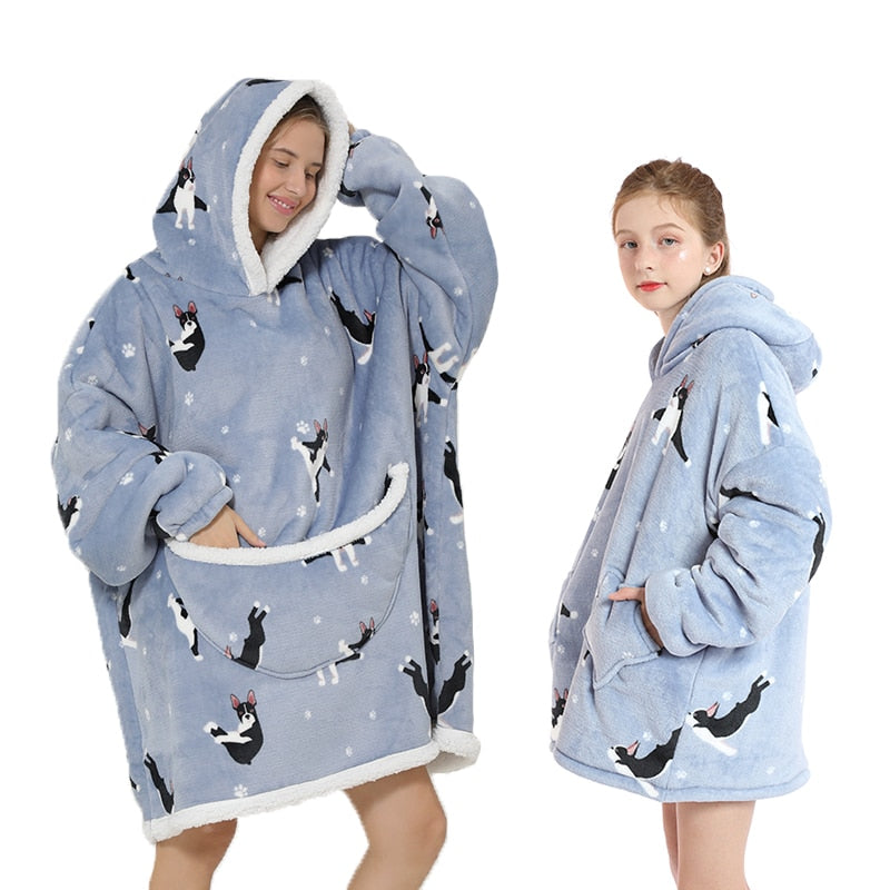 Winter Sherpa Blanket Plush Fleece Family Matching Hoodie Girl Sweatshirt Oversized Hoodie The Clothing Company Sydney