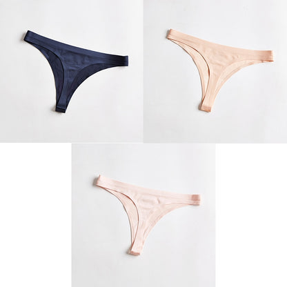 3 pack Thongs Seamless Underwear Sports Panty T-back G-string Underwear Ice Silk Ladies Underpants The Clothing Company Sydney