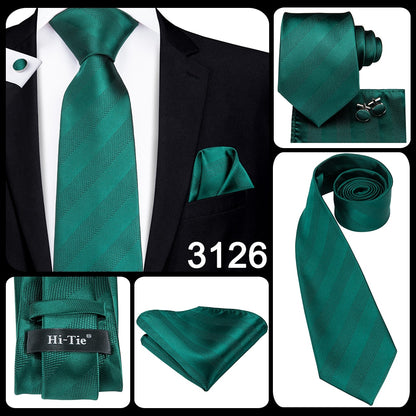 3 Piece Business Classic Blue Black Striped Solid Neck Tie Necktie Pocket Square Cufflinks Wedding Party Silk Tie Set The Clothing Company Sydney