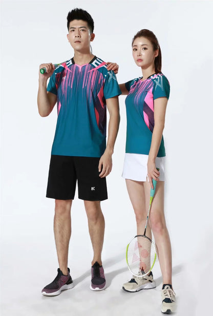 Women's Men's Sports Badminton wear shirts Table tennis game Shirts clothes Exercise Tennis Volleyball Handball Shirts The Clothing Company Sydney