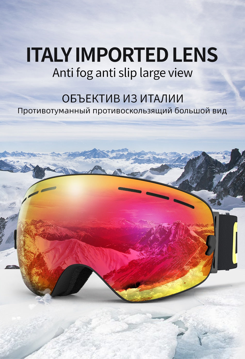 Brand Professional Ski Goggles Double Layers Lens Anti-fog UV400 Big Ski Glasses Skiing Snowboard Men Women Snow Goggles The Clothing Company Sydney