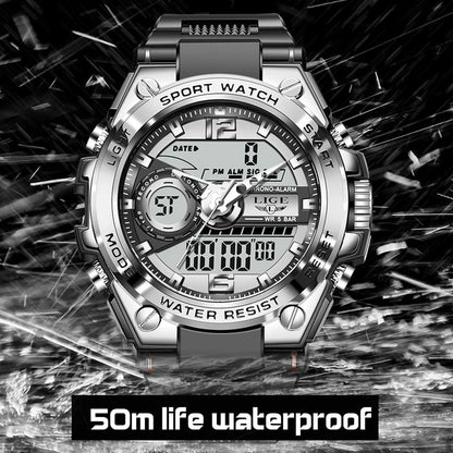 Digital Men Military Watch 50m Waterproof Wristwatch LED Quartz Clock Sport Watch Male Big Watches The Clothing Company Sydney