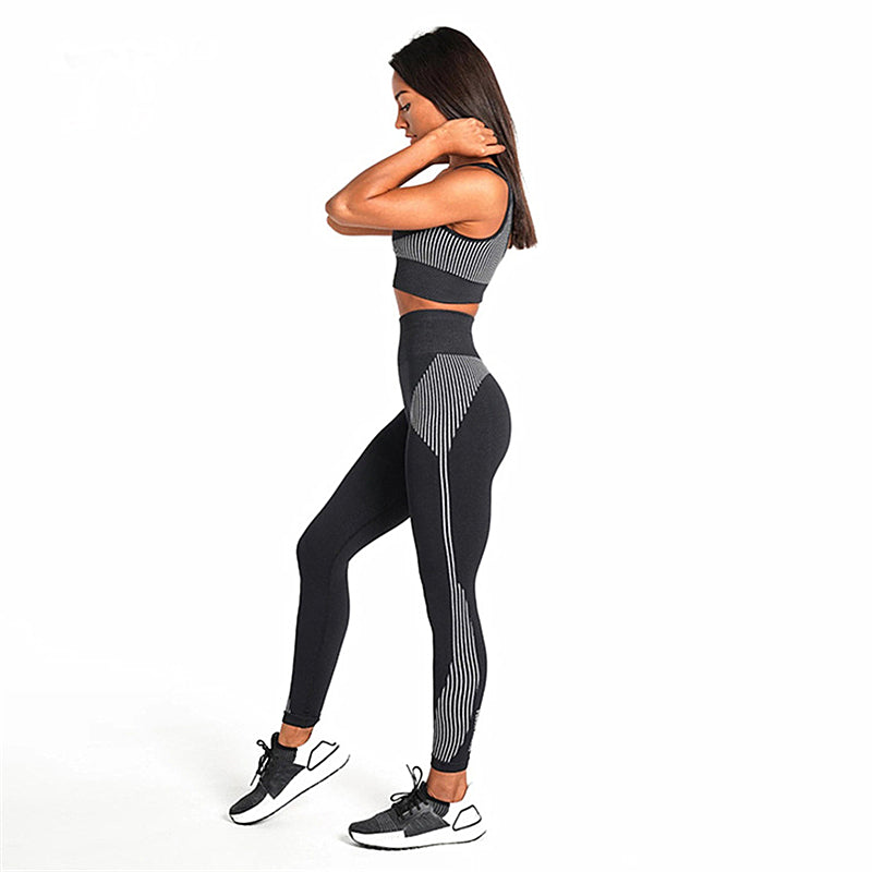 Seamless Yoga Set Women Dry Fit Two 2 Piece Tight Crop top Bra Legging Sportsuit Workout Outfit Fitness Wear Gym Set The Clothing Company Sydney