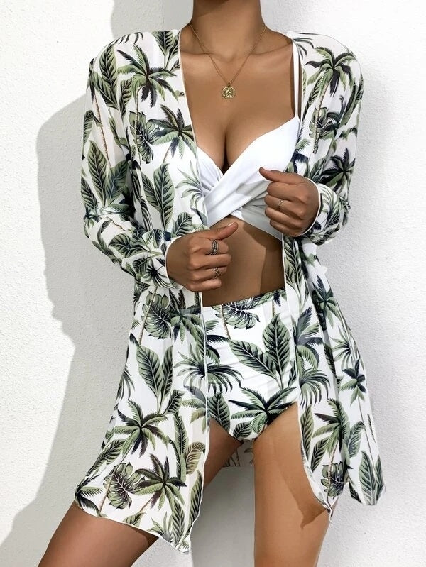 Print Floral Swimsuits 3 Piece Beach Bikinis Set Push Up Swimwear Bather Bathing Suit The Clothing Company Sydney