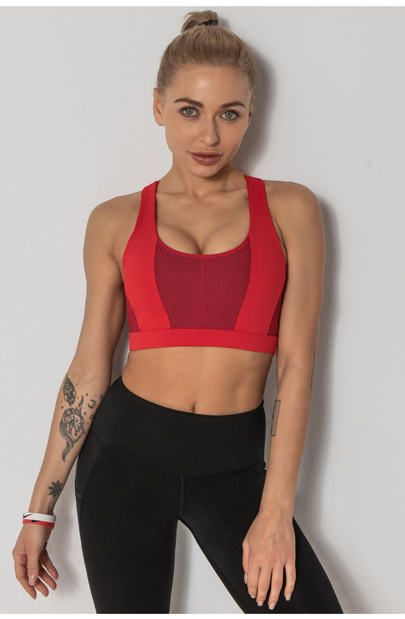 Sports Bra Shockproof Glamour Classic Comfortable Style Tank Wide Shoulder Strap Yoga Top Push Up Fitness Bras The Clothing Company Sydney