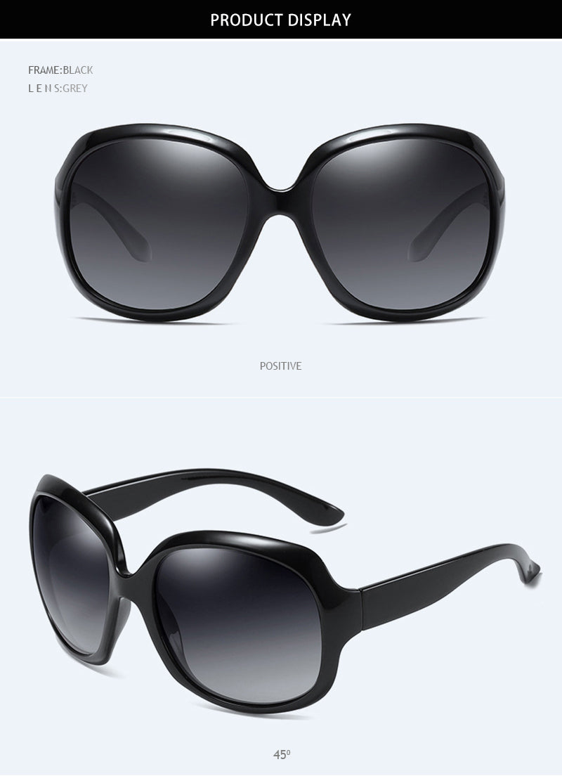 Design Elegant Polarized Oversized Round Sunglasses Women Simple Fashion Big Plastic Ladies Sun Glasses UV400 The Clothing Company Sydney