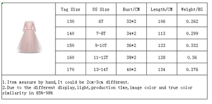 Kid Wedding Dresses for Girls Elegant Flower Princess Long Gown Baby Girl Christmas Dress Size 6 12 14 Years The Clothing Company Sydney