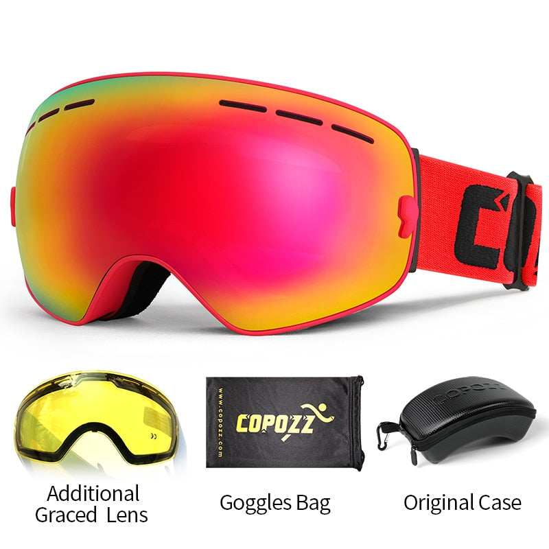 Brand Professional Ski Goggles Double Layers Lens Anti-fog UV400 Big Ski Glasses Skiing Snowboard Men Women Snow Goggles The Clothing Company Sydney