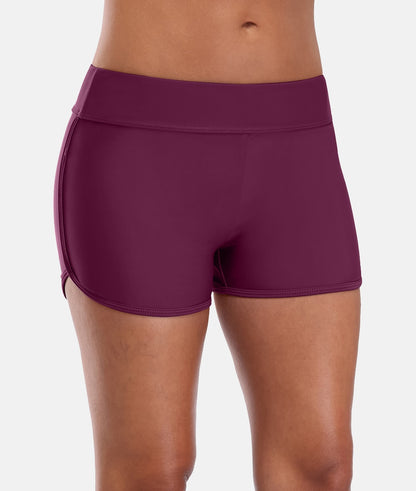 Mid Waist Swimming Shorts Women Solid Color Bikini Bottom Ban Swimwear Briefs Split Swimming Trunks The Clothing Company Sydney