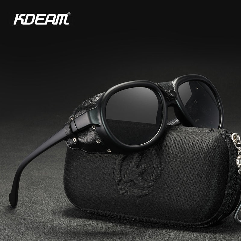 Luxury Steampunk Pilot Sunglasses Men and Women Shield Glasses UV400 Protection The Clothing Company Sydney