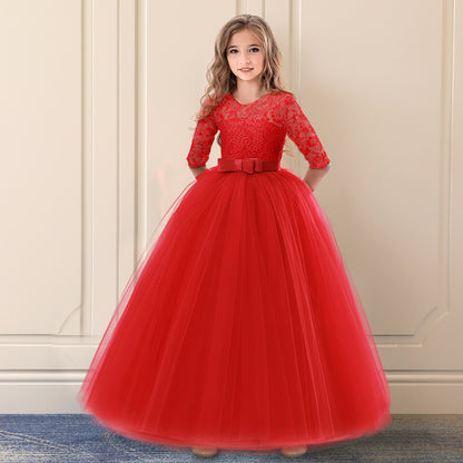 Kid Wedding Dresses for Girls Elegant Flower Princess Long Gown Baby Girl Christmas Dress Size 6 12 14 Years The Clothing Company Sydney