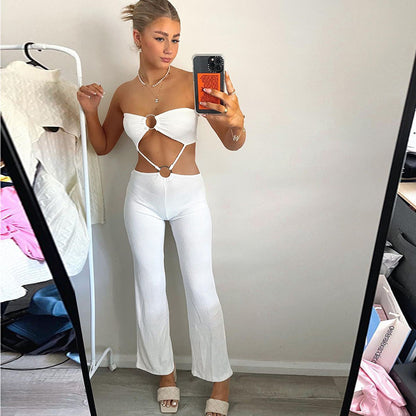 Bandage Cut Out Sexy Backless Elegant Strapless Jumpsuits Women Club Party Rompers Sleeveless One Piece Overalls The Clothing Company Sydney