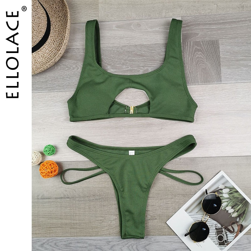 2 Piece Hollow Out Swimsuit High Cut Micro Swimwear Stylish Bathing Suit Beach Outfits Bikini Set The Clothing Company Sydney