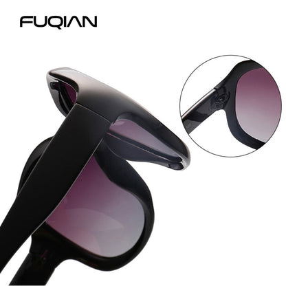Design Elegant Polarized Oversized Round Sunglasses Women Simple Fashion Big Plastic Ladies Sun Glasses UV400 The Clothing Company Sydney