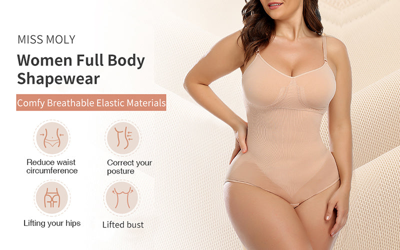 Thong Shapewear Women's Bodysuit Firm Tummy Control Full Body