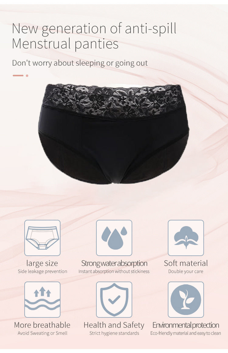 Women Leak Proof Physiological Pants Briefs Menstrual Period Underwear  L-4XL 