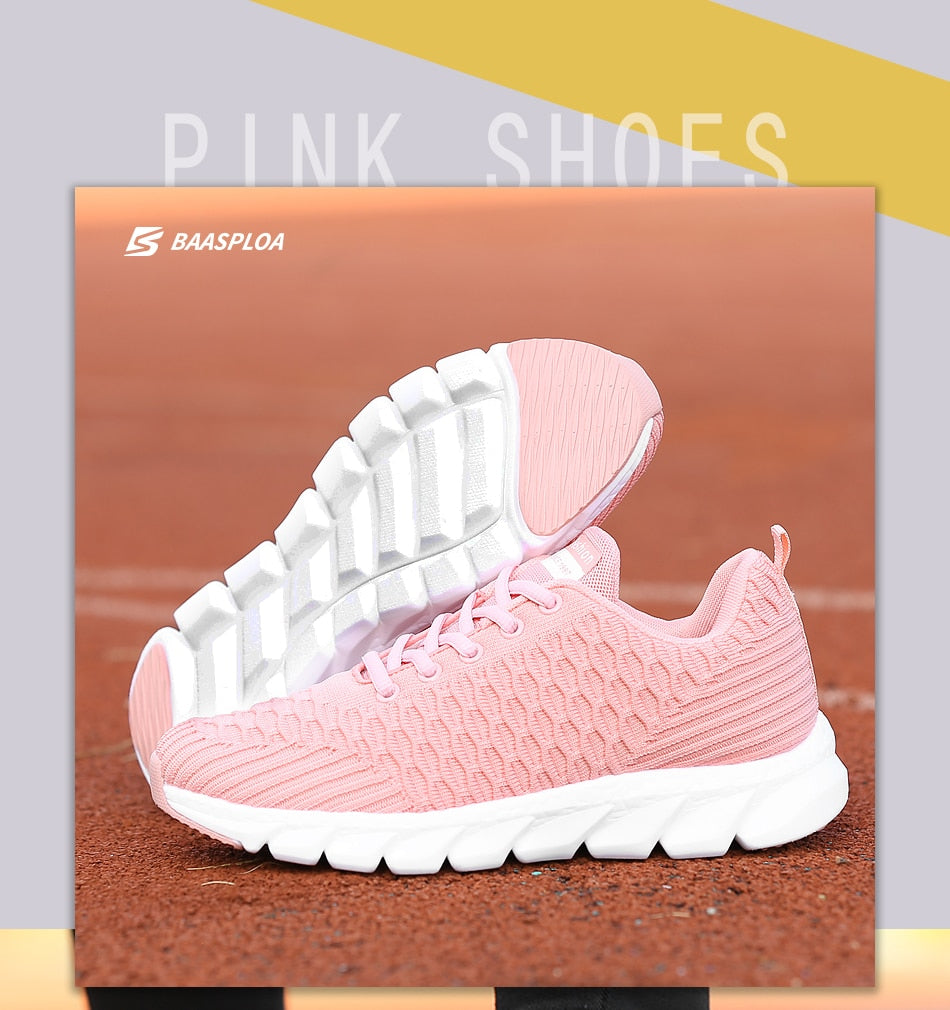 Women's Sneaker Fitness Shoes Lace up Non-Slip Soft Tennis Shoes Lace-up Lightweight Jogging Walking Breathable Sneakers The Clothing Company Sydney