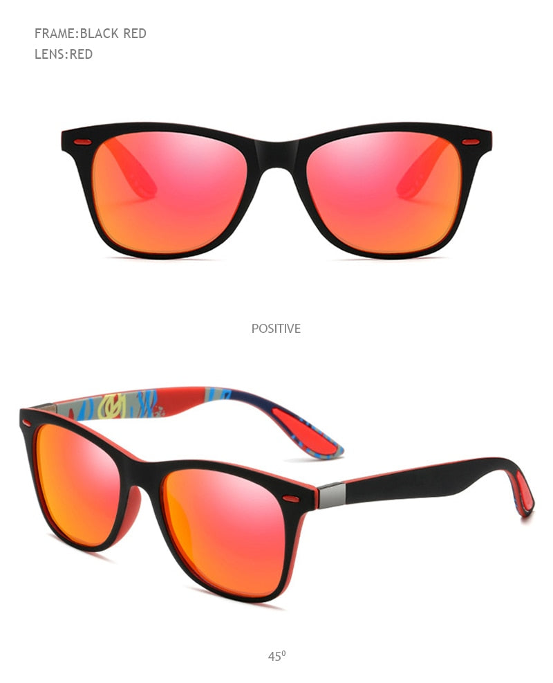 Polarized Sunglasses Men Women Classic Square Plastic Driving Sun Glasses Fashion Black Shades UV400 The Clothing Company Sydney