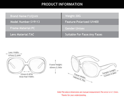 Design Elegant Polarized Oversized Round Sunglasses Women Simple Fashion Big Plastic Ladies Sun Glasses UV400 The Clothing Company Sydney