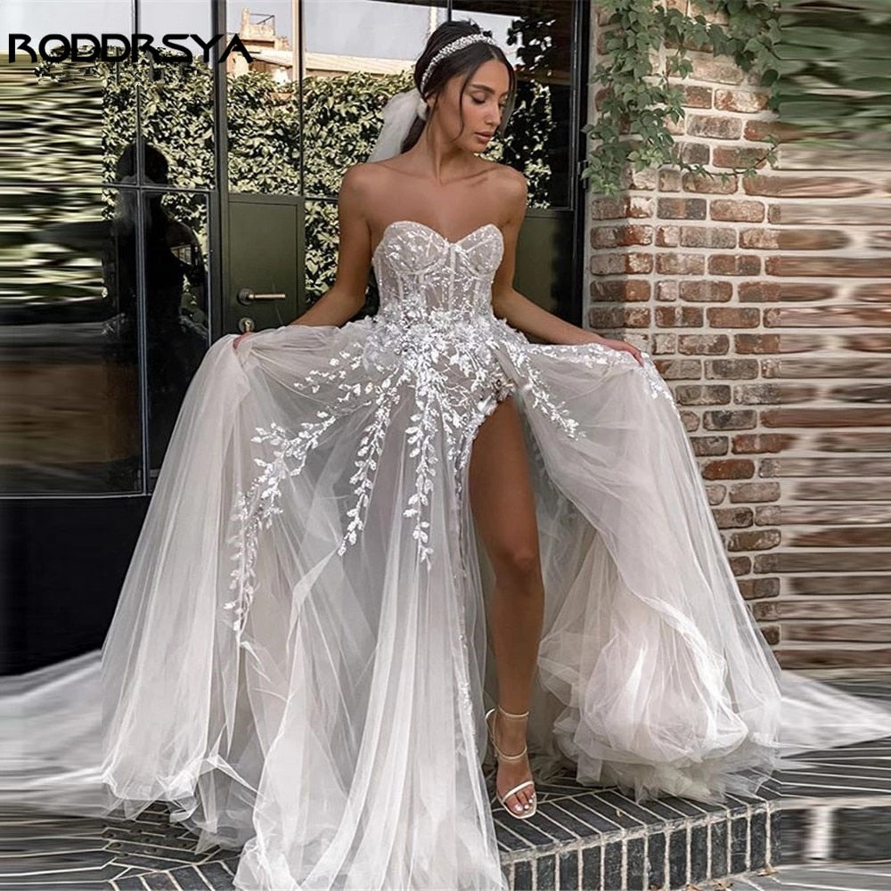 Grey boho hot sale wedding dress