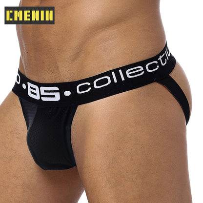 Men's Mesh Jockstrap Underwear G-Strings Thongs Sexy  Gay Penis pouch bikini buttocks Hollow thong men underwear The Clothing Company Sydney