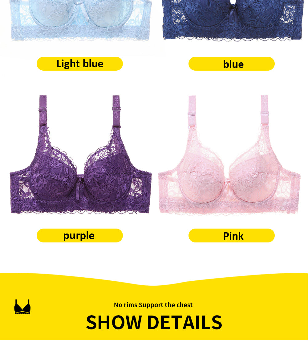 2 Piece Lace Bra Push Up Bras Underwear Bralette Lingerie Plus Size Tops Brassiere BH Backless Bras The Clothing Company Sydney