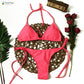 2 Piece Brazilian Bikini Set Leopard Swimwear Halter Swimwear Bathing Suit Push Up Bikini Beachwear The Clothing Company Sydney