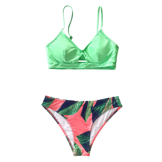 Cut out Low-waist Bikini Sets Swimwear Swimsuits Bathing Suit Navy Floral Tank Bikinis Beachwear The Clothing Company Sydney