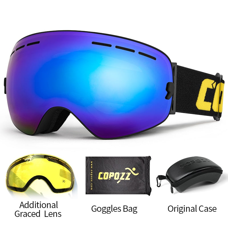 Brand Professional Ski Goggles Double Layers Lens Anti-fog UV400 Big Ski Glasses Skiing Snowboard Men Women Snow Goggles The Clothing Company Sydney