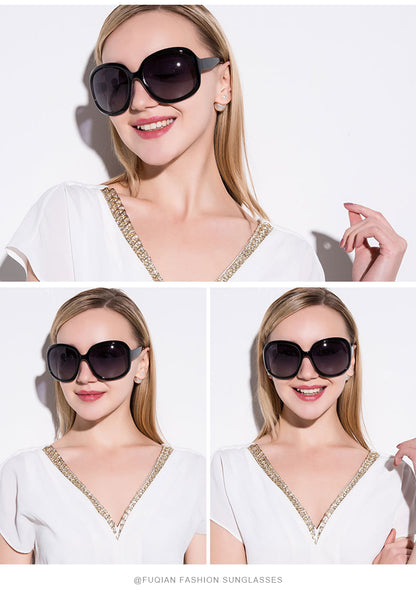 Design Elegant Polarized Oversized Round Sunglasses Women Simple Fashion Big Plastic Ladies Sun Glasses UV400 The Clothing Company Sydney