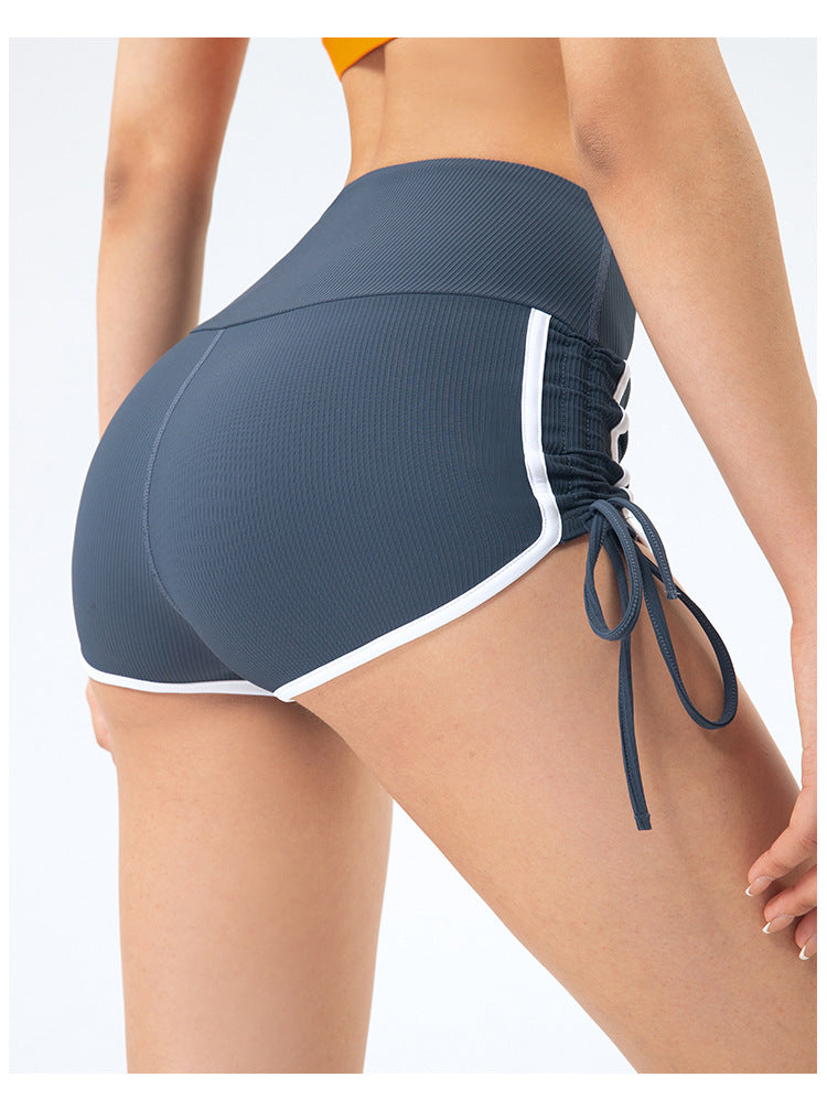 Drawstring Peach Shorts Running Hot Pants Fitness High Waist Sports Yoga Shorts Women Hip Push-up The Clothing Company Sydney