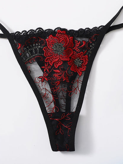 Lingerie woman 2 piece Floral Embroidery Lingerie Set Lace Underwear Set Underwire Push Up Bra Underwear The Clothing Company Sydney