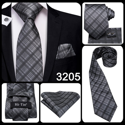 3 Piece Business Classic Blue Black Striped Solid Neck Tie Necktie Pocket Square Cufflinks Wedding Party Silk Tie Set The Clothing Company Sydney