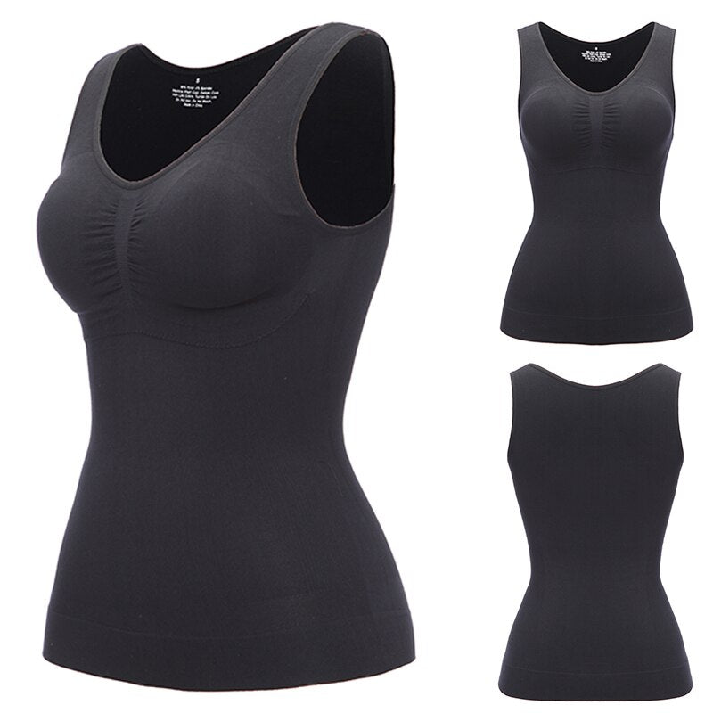 Padded Shaperwear Compression Camisole Body Shaper Woman Tummy Control Tank Tops Shapers Waist Trainer Corset Slim Vest The Clothing Company Sydney