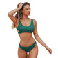 Feather Yarn Solid Bikini Set Plain Hollow out Padded Two Piece Swimwear Thong Swimsuits The Clothing Company Sydney